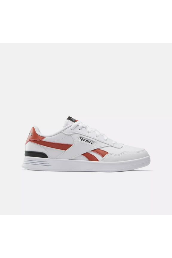 Women's Court Advance Clip Sneaker, White/Brickred/Black, 8.5
