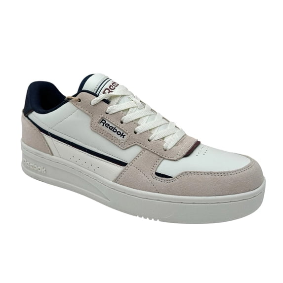 Reebok Court Chaos Mens Classic Style Sneakers Size 10.5 White/Navy Suede Leather