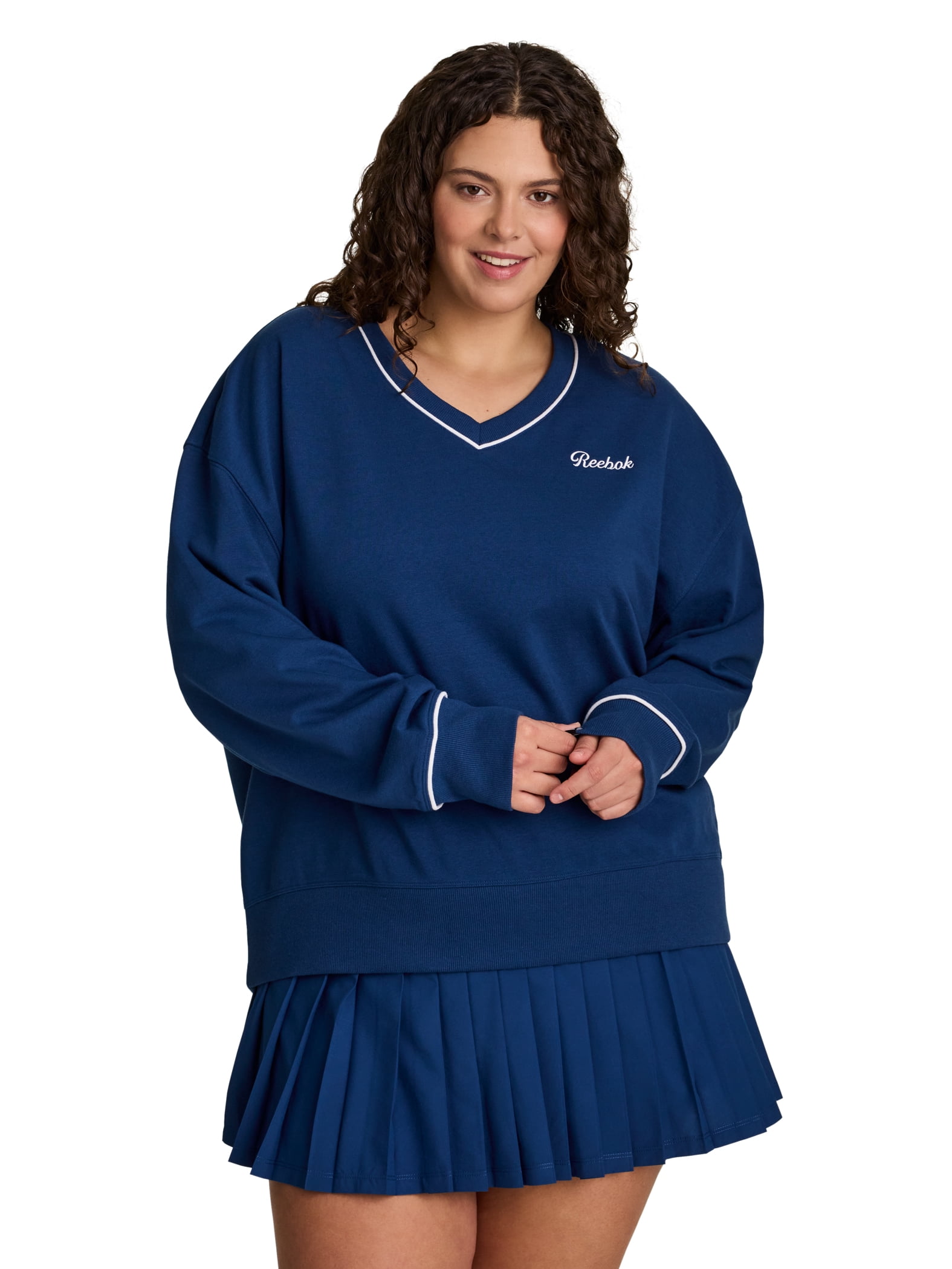 Reebok Courtside Oversize Meet & Greet Crew, Sizes XS-4X