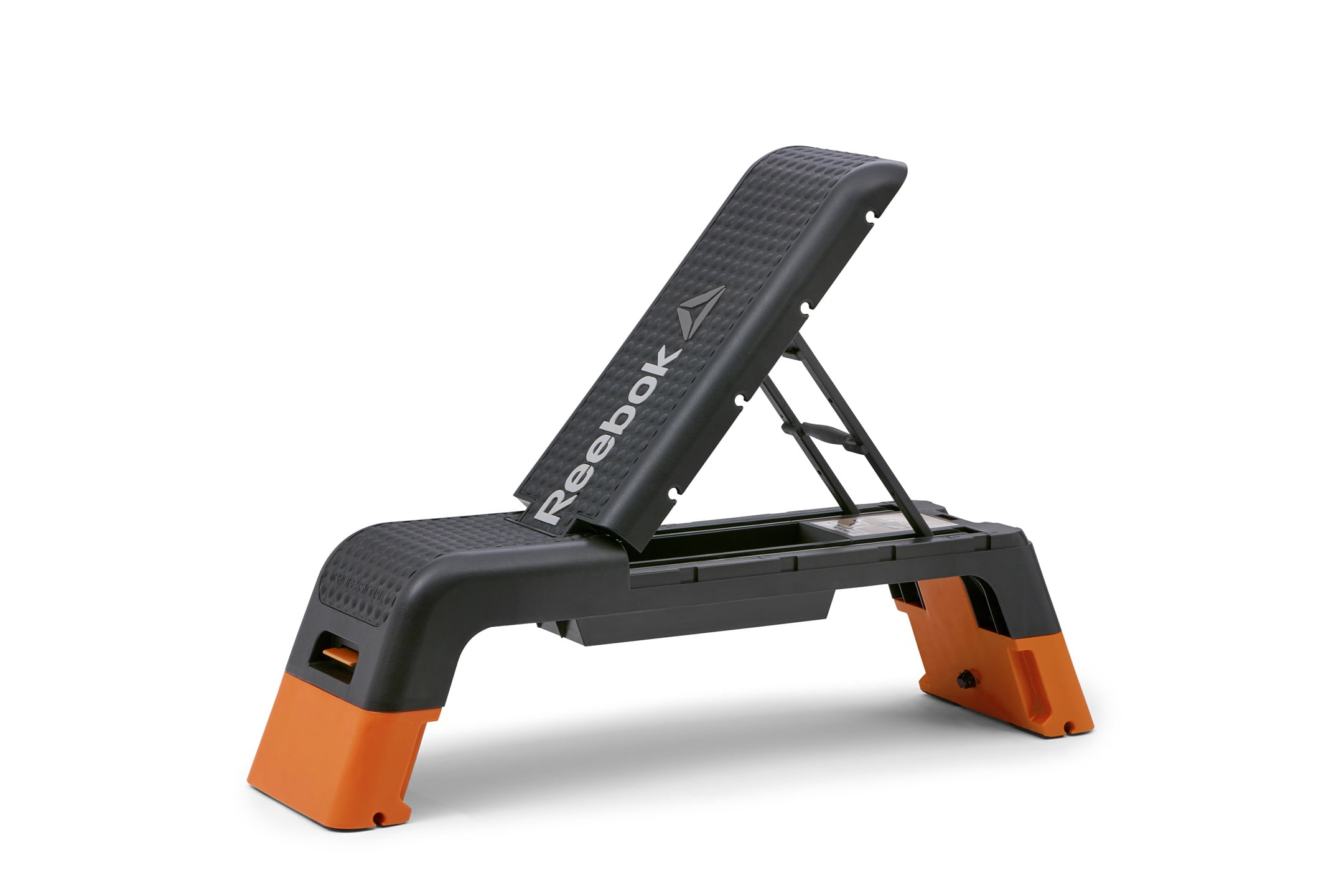 Reebok Deck Multipurpose Adjustable Bench Aerobic Strength Training Incline and Decline Black Orange Walmart
