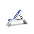 thumbnail image 1 of Reebok Fitness Delta Deck Multipurpose Adjustable Weight Bench Aerobic Strength Training Incline and Decline, White/Blue, 1 of 7
