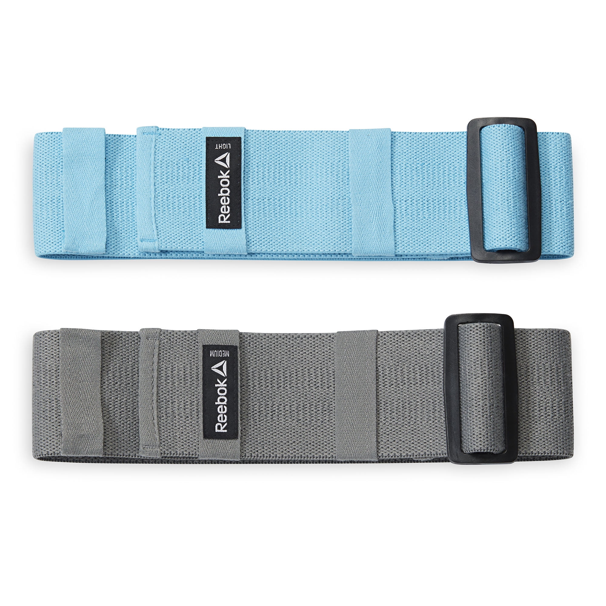 Reebok Delta Adjustable Squat Bands 2-Pack, Adjustable Resistance Levels, No-Roll Design