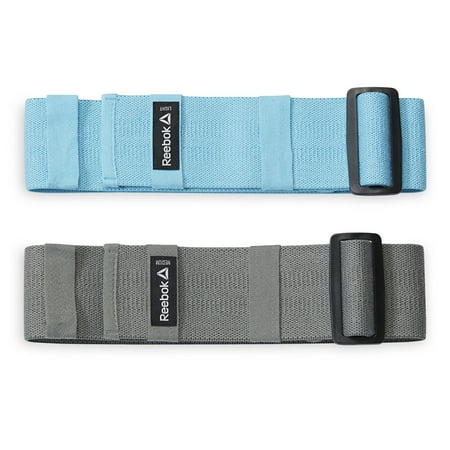 Reebok Delta Adjustable Squat Bands 2-Pack, Adjustable Resistance Levels, No-Roll Design