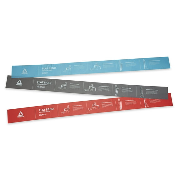 Reebok Delta Flat Band 3Pack, Light, Medium And Heavy