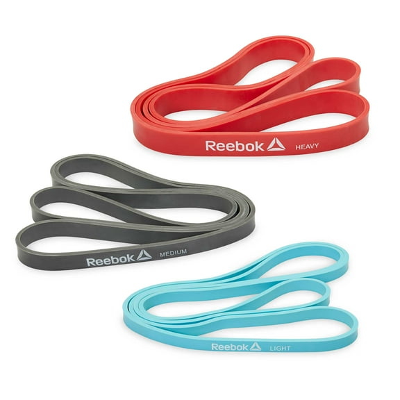 Reebok Delta Super Band Kit 3-Pack, Light Medium And Heavy Resistance Bands Included