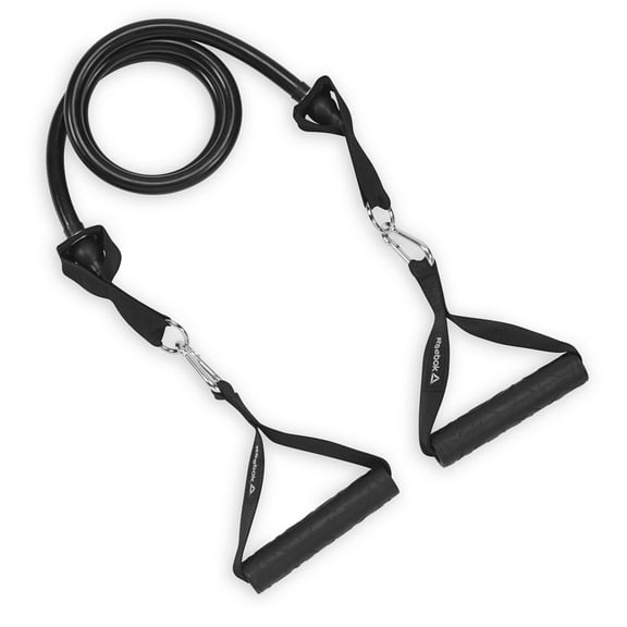 Reebok Delta Sure Grip Resistance Cord, Light Level - Ultra Heavy Level , Interchangeable Tubing