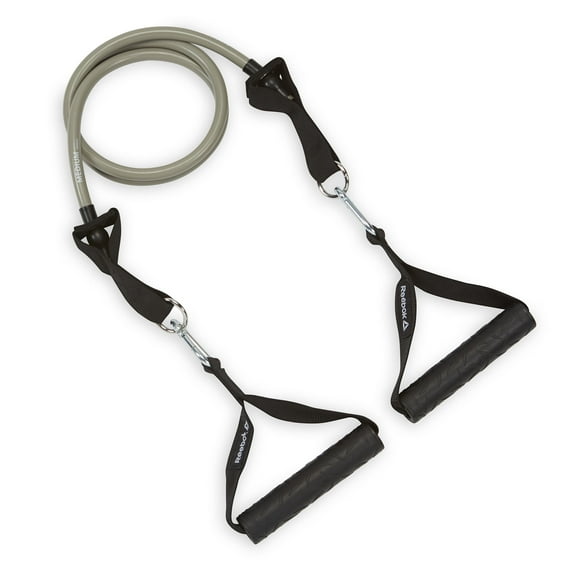 Reebok Delta Sure Grip Resistance Cord, Light Level - Ultra Heavy Level , Interchangeable Tubing