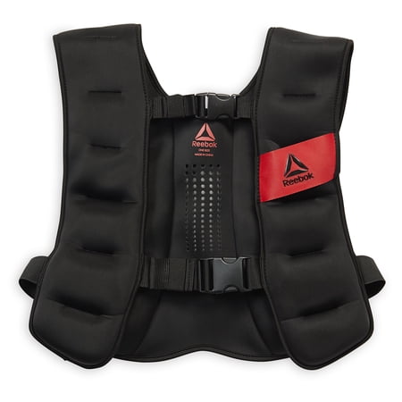 REEBOK DELTA WEIGHT VEST 12 LB, 20 LB, 40 LB, BLACK, ADJUSTABLE, UNISEX SIZING
