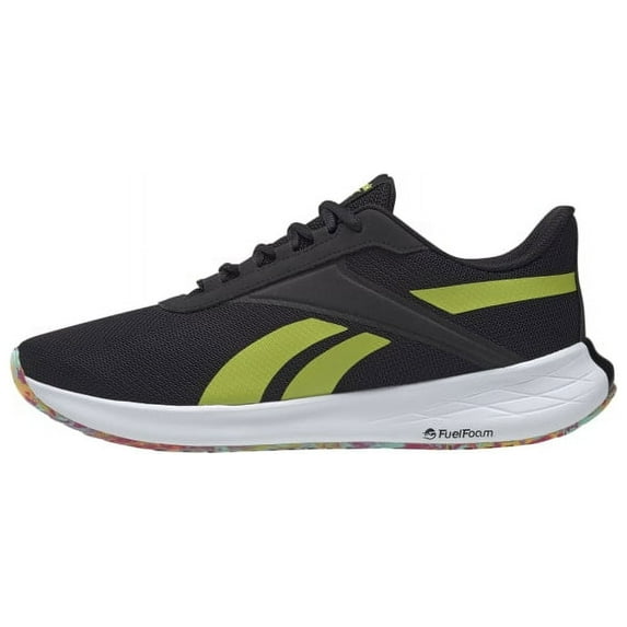 Reebok Mens Energen Running Shoe, 9 10 Black/White/Acid Yellow