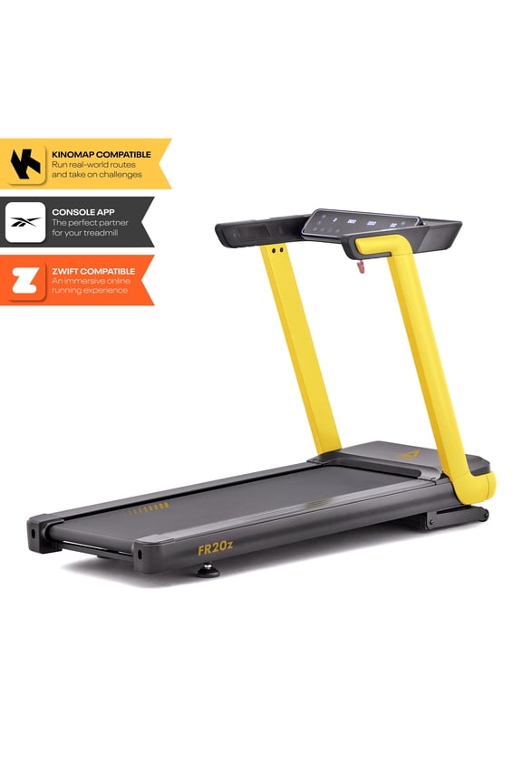 FR20z Floatride Treadmill - Yellow with Incline, Bluetooth, Walking or Running, 2.25 HP, 11.2 MPH
