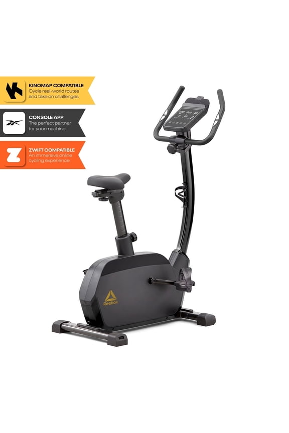 Fitness Delta FR30 Exercise Bike, Black, Indoor Upright Stationary Cycling, Cardio Exercise, bluetooth, 32 electronic resistance levels