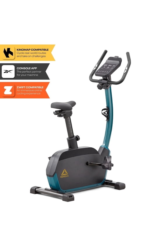 Fitness Delta FR30 Exercise Bike, Green, Indoor Upright Stationary Cycling, Cardio Exercise, Bluetooth, 32 Electronic Resistance Levels