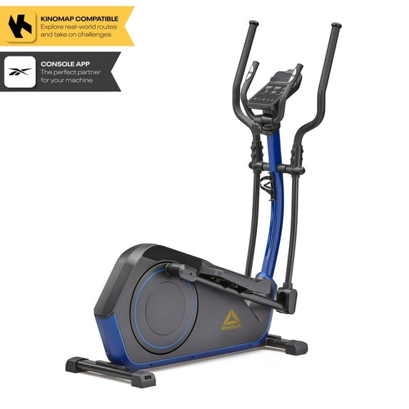 Reebok FR30 Home Elliptical Cross Trainer, Blue, Cardio Exercise, Bluetooth, 32 Electronic Resistance Levels