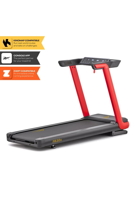 FR30z Floatride Treadmill - Red with Incline, Bluetooth, Walking or Running, 4 HP, 12.4 MPH, 330 lb. Capacity