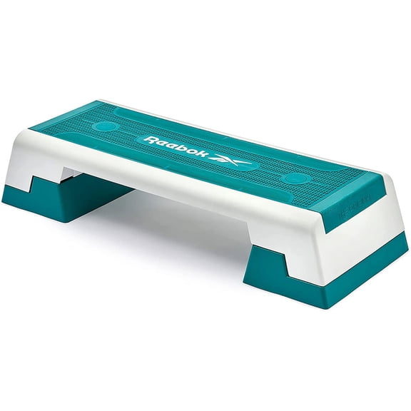 Reebok Fitness Multipurpose Aerobic Strength Training Workout Step, Teal