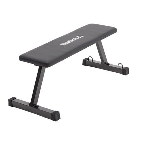 Reebok Heavy Duty Flat Bench – 600 lb Capacity, Tip-Resistant & Portable Weight Bench