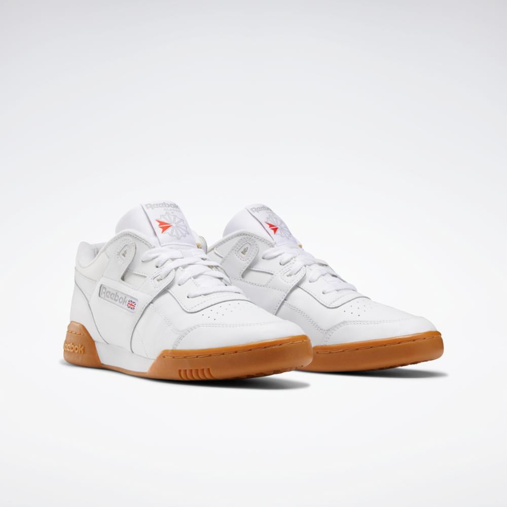 Save On Reebok Workout Plus! 5 Reebok Footwear Men's Workout Plus Reebok Classics Ftw Men White , 4 M US