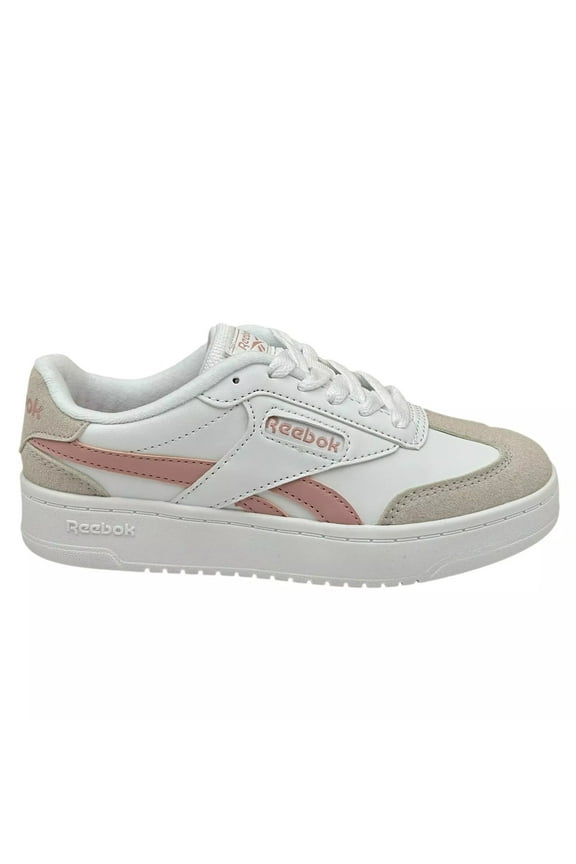 Forte Lounger Youth Girls Casual Sneaker Size 1 White/Pink Lace up Shoes