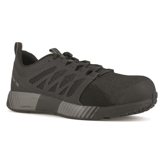 Reebok Men's Fusion Flexweave Comp Toe Athletic Work Shoes Black/Gray 13D (Medium)