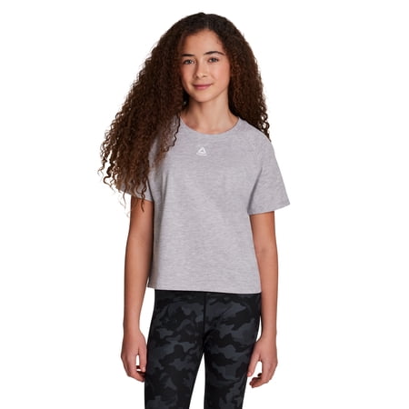 Reebok Girl’s Athletic Boxy Short Sleeve Graphic T-Shirt, Sizes 4-18