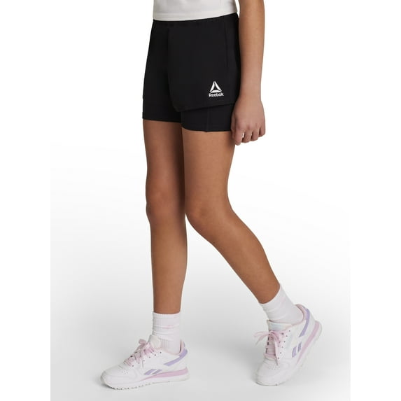 Reebok Girl’s Athletic Compression Woven Run Short, Sizes 4-18
