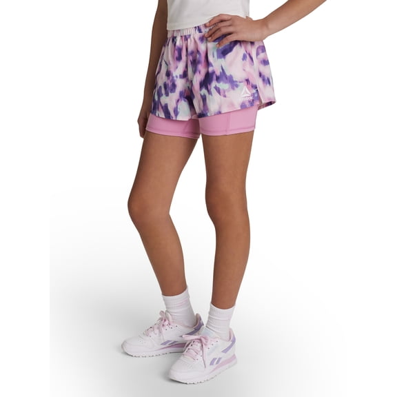 Reebok Girl’s Athletic Compression Woven Run Short, Sizes 4-18