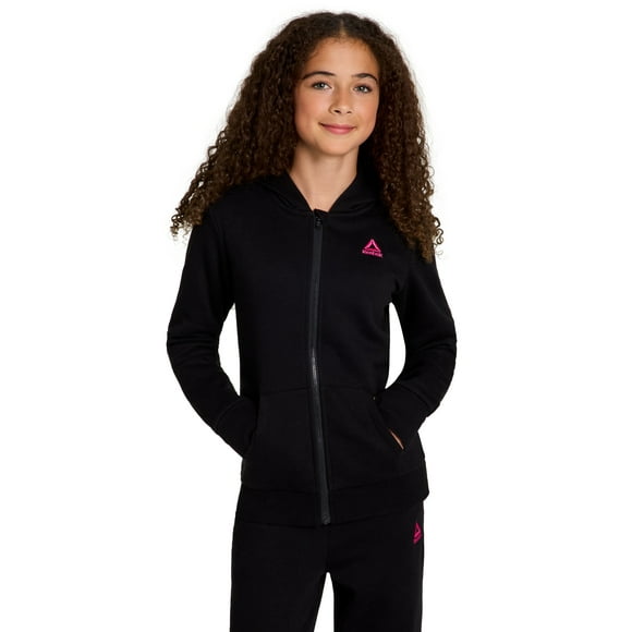 Reebok Girl’s Game Day Fleece Full Zip Hoodie, Sizes 4-18