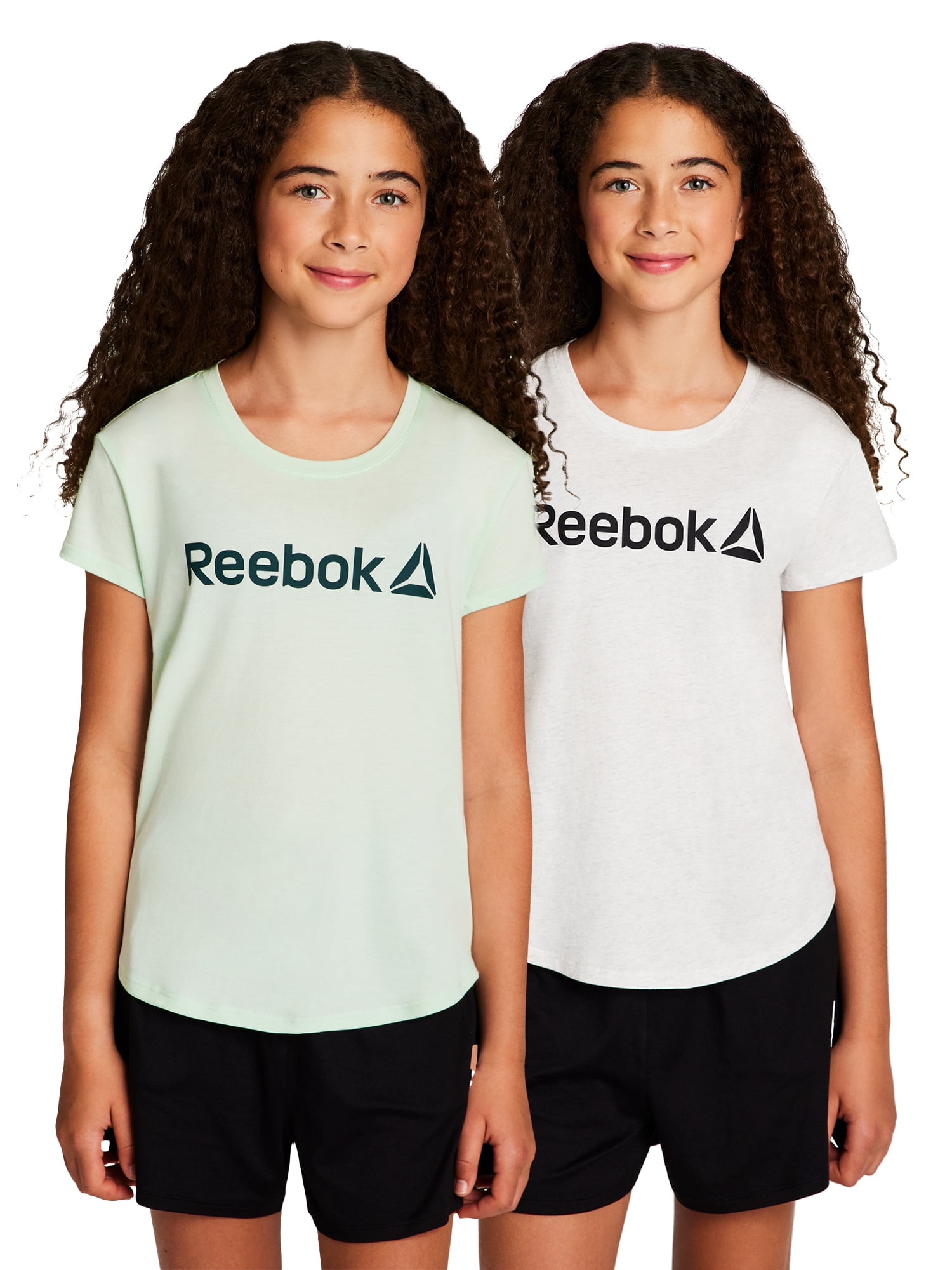 Reebok Girl’s Athletic Identity 2-Pack Short Sleeve T-Shirt, Sizes 4-18