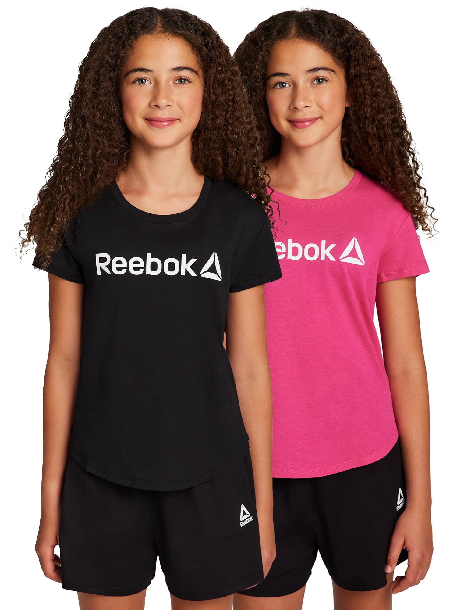 Reebok Girl’s Athletic Identity 2-Pack Short Sleeve T-Shirt, Sizes 4-18