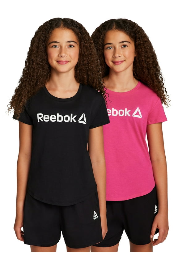 Girl’s Athletic Identity 2-Pack Short Sleeve T-Shirt, Sizes 4-18