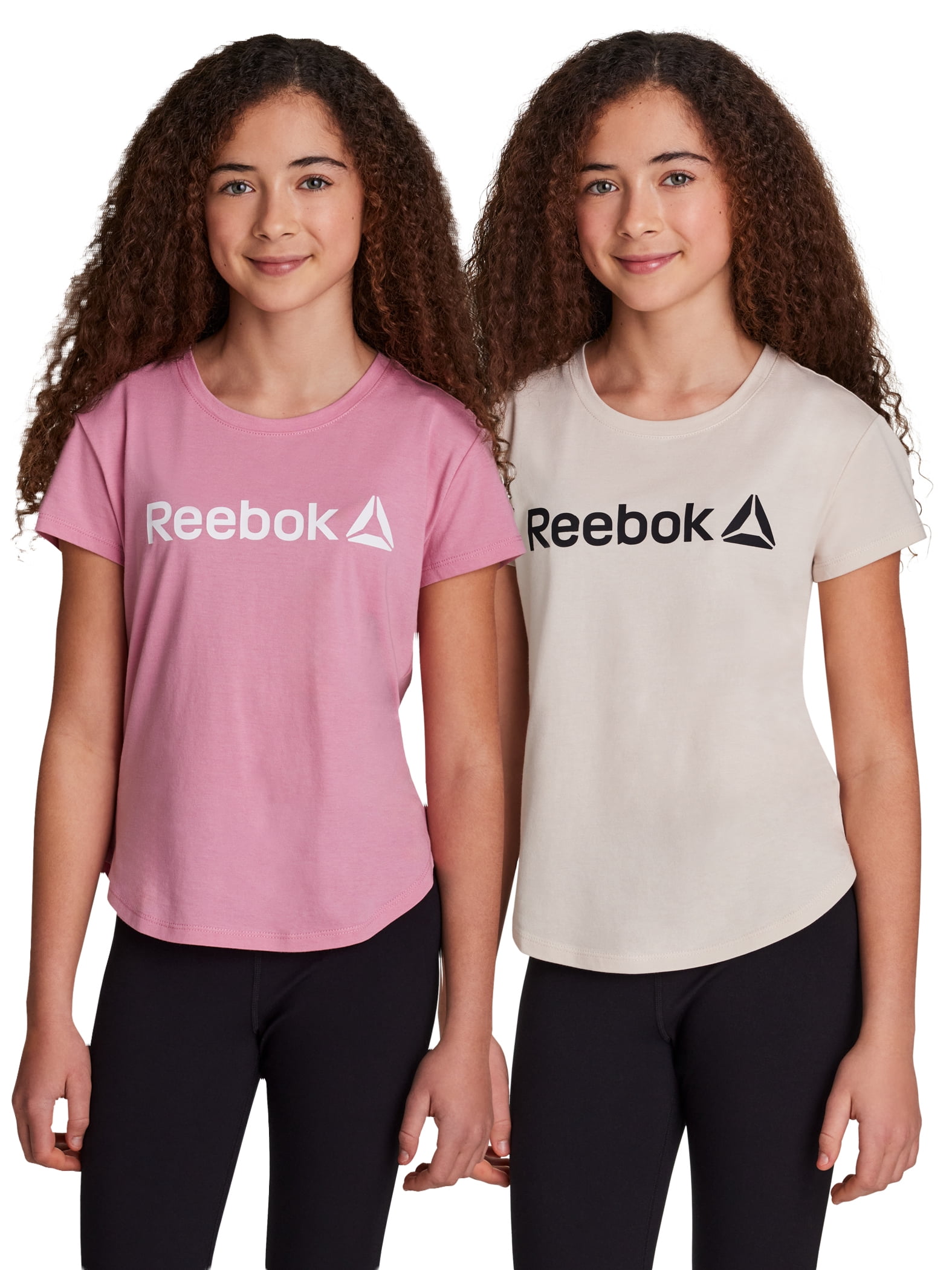 Reebok Girl’s Athletic Identity 2-Pack Short Sleeve T-Shirt, Sizes 4-18