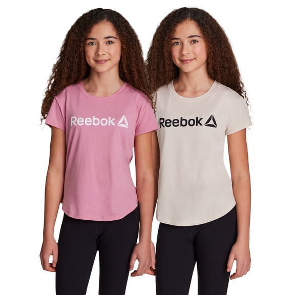 Reebok Girl’s Athletic Identity 2-Pack Short Sleeve T-Shirt, Sizes 4-18