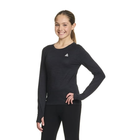 Reebok Girl’s Athletic Long Sleeve Performance Top, Sizes 4 – 18