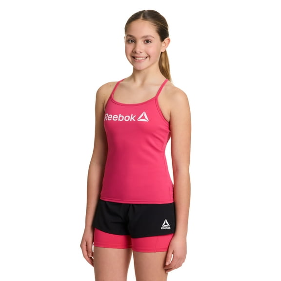 Reebok Girl's Athletic Longline Bra Tank Top, Sizes 4-18