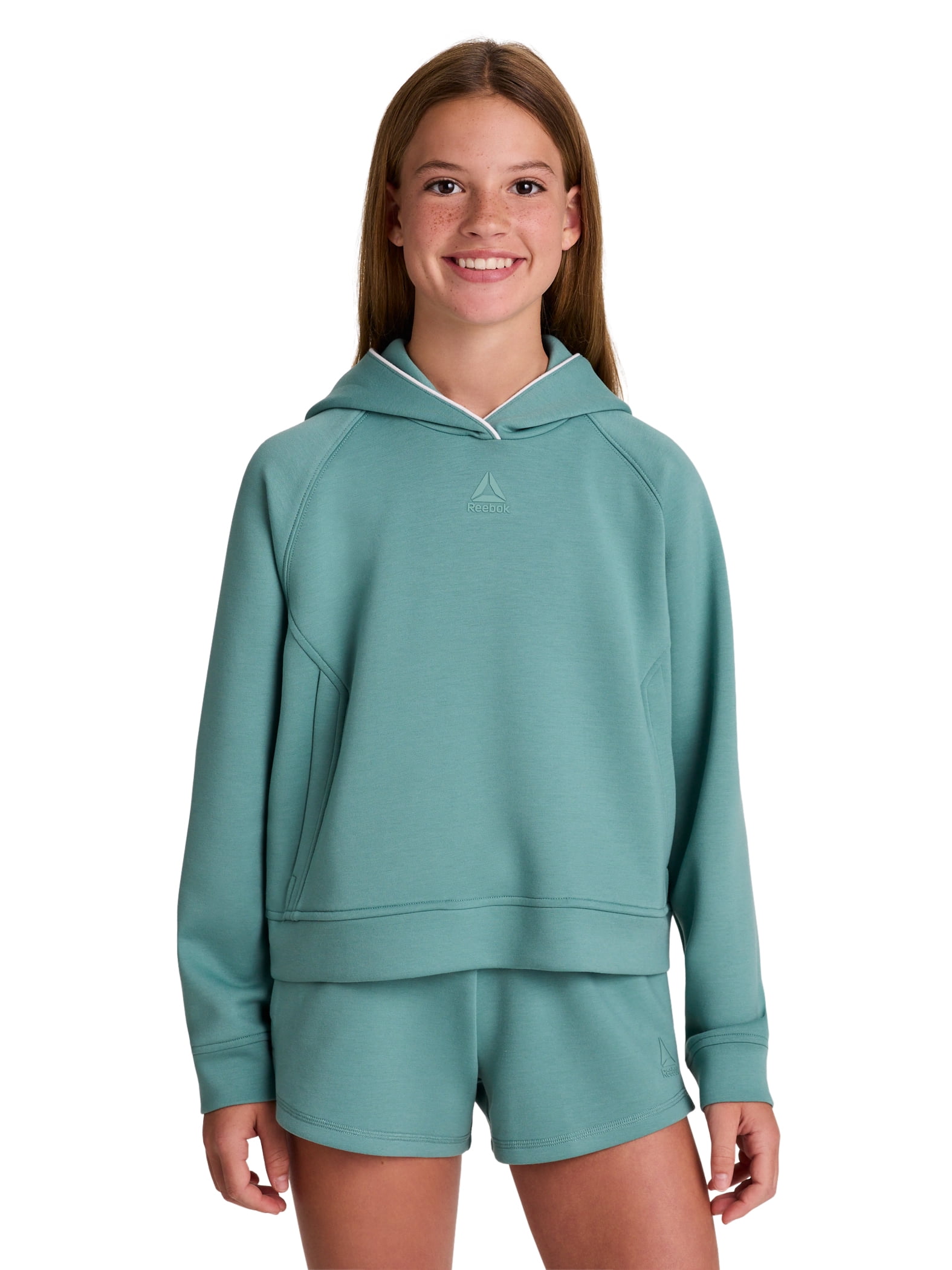 Reebok Girl’s Athletic Momentum Tech Fleece Pullover Hoodie, Sizes 4-18