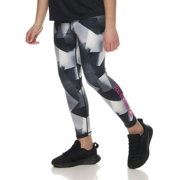Reebok Girl's Athletic Printed Capri Legging, Sizes 4-18