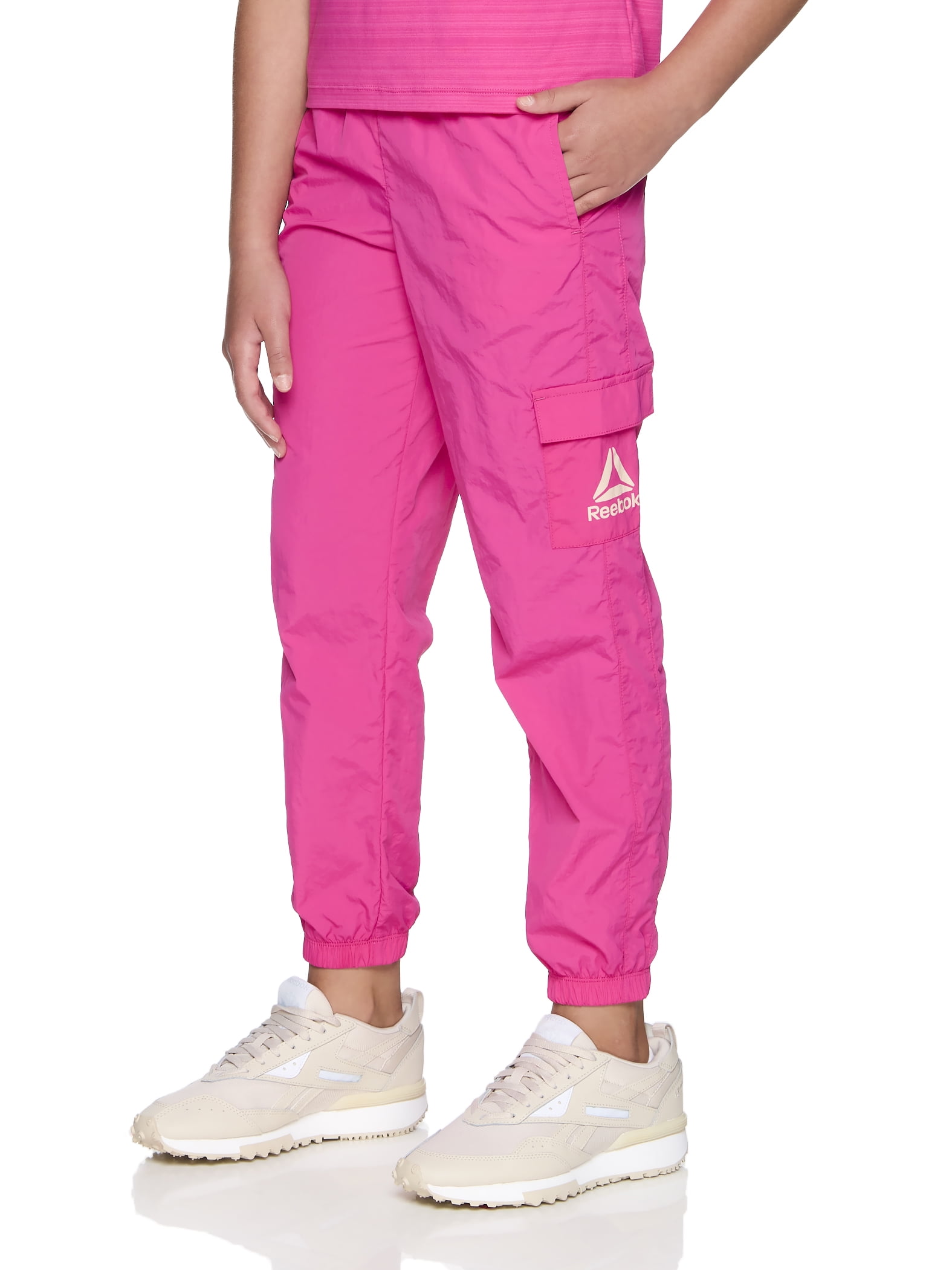 ★Reebok★ R Chain Side Slit Track Pants W Light Pink Reebok Girl's Athletic Swift Track Pant, Sizes 4-18