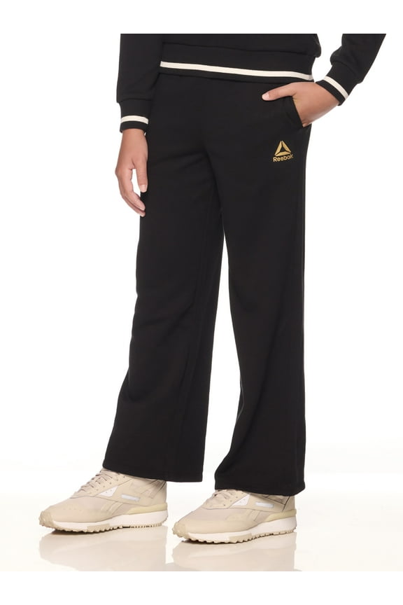 Girl’s Athletic Varsity Wide Leg Sweatpants, Sizes 4 – 18