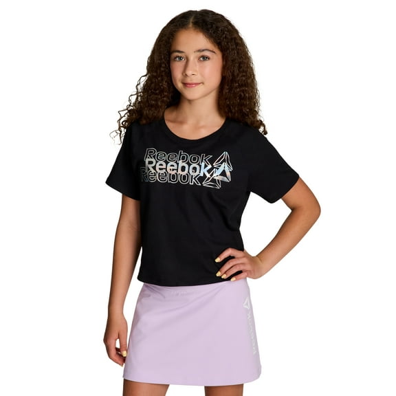 Reebok Girl's Boxy Short Sleeve Graphic Tee, Sizes 4-18
