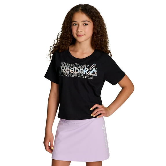 Reebok Girl's Boxy Short Sleeve Graphic Tee, Sizes 4-18