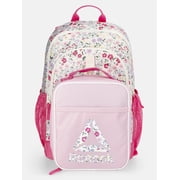 Reebok Kids' Charlie 17" Laptop Backpack and Lunch Bag Set, 2-Piece, Chalk Pretty Flowers