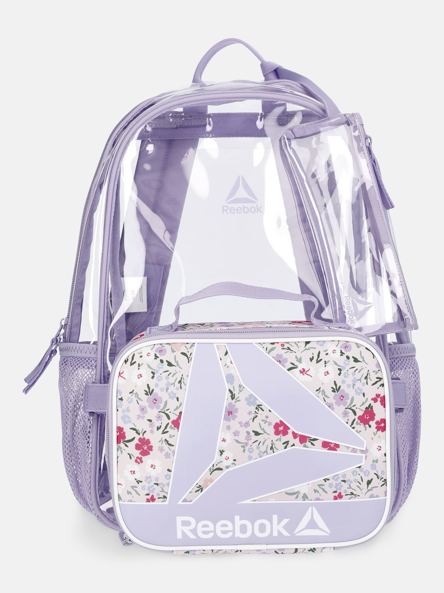 Kids' Dana17" Clear Backpack, Lunch Bag and Pencil Case Set, 3-Piece, Lavender