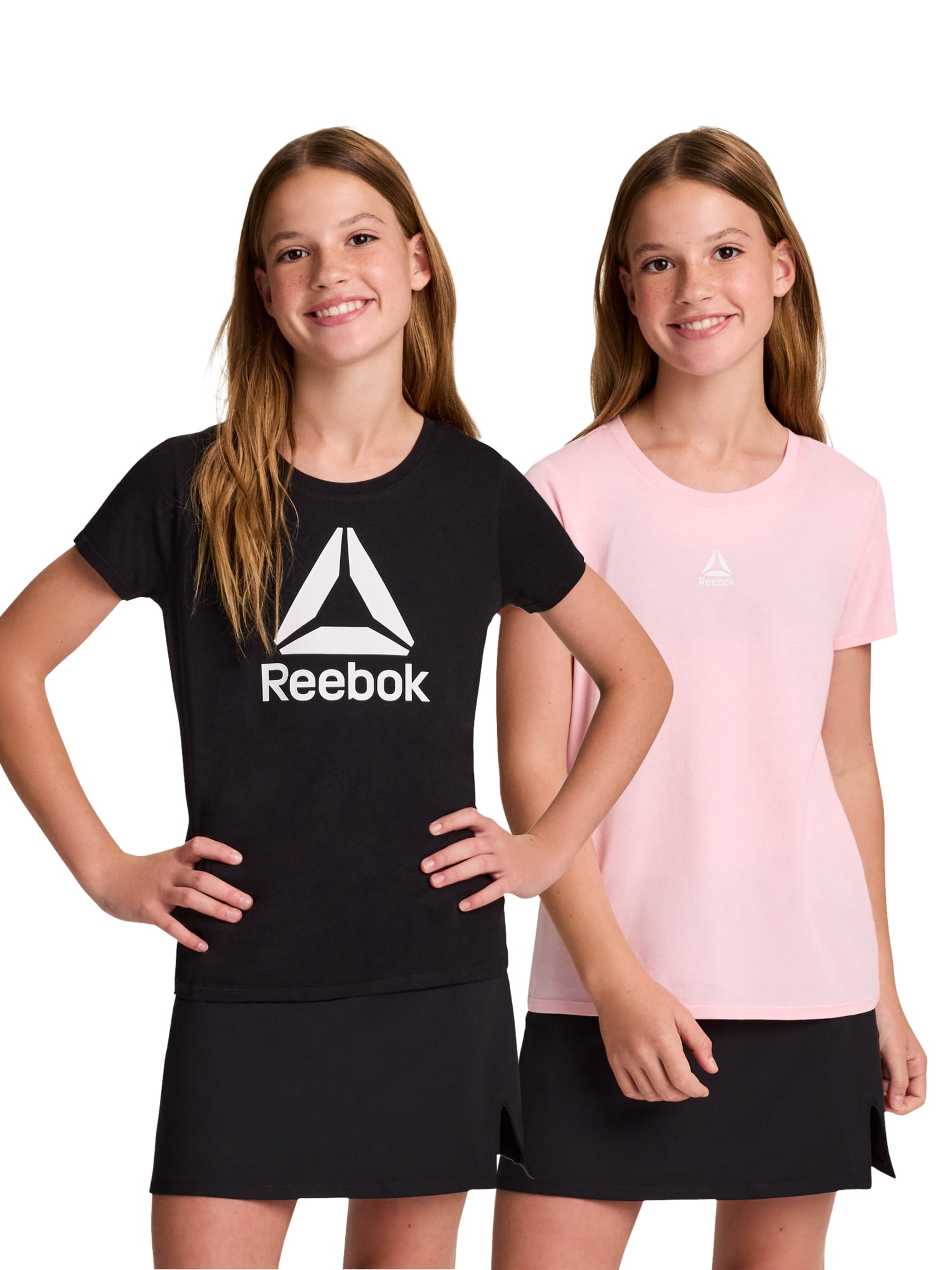 Reebok Girl's Distinction 2-Pack Short Sleeve Performance T-Shirt, Sizes 4-18