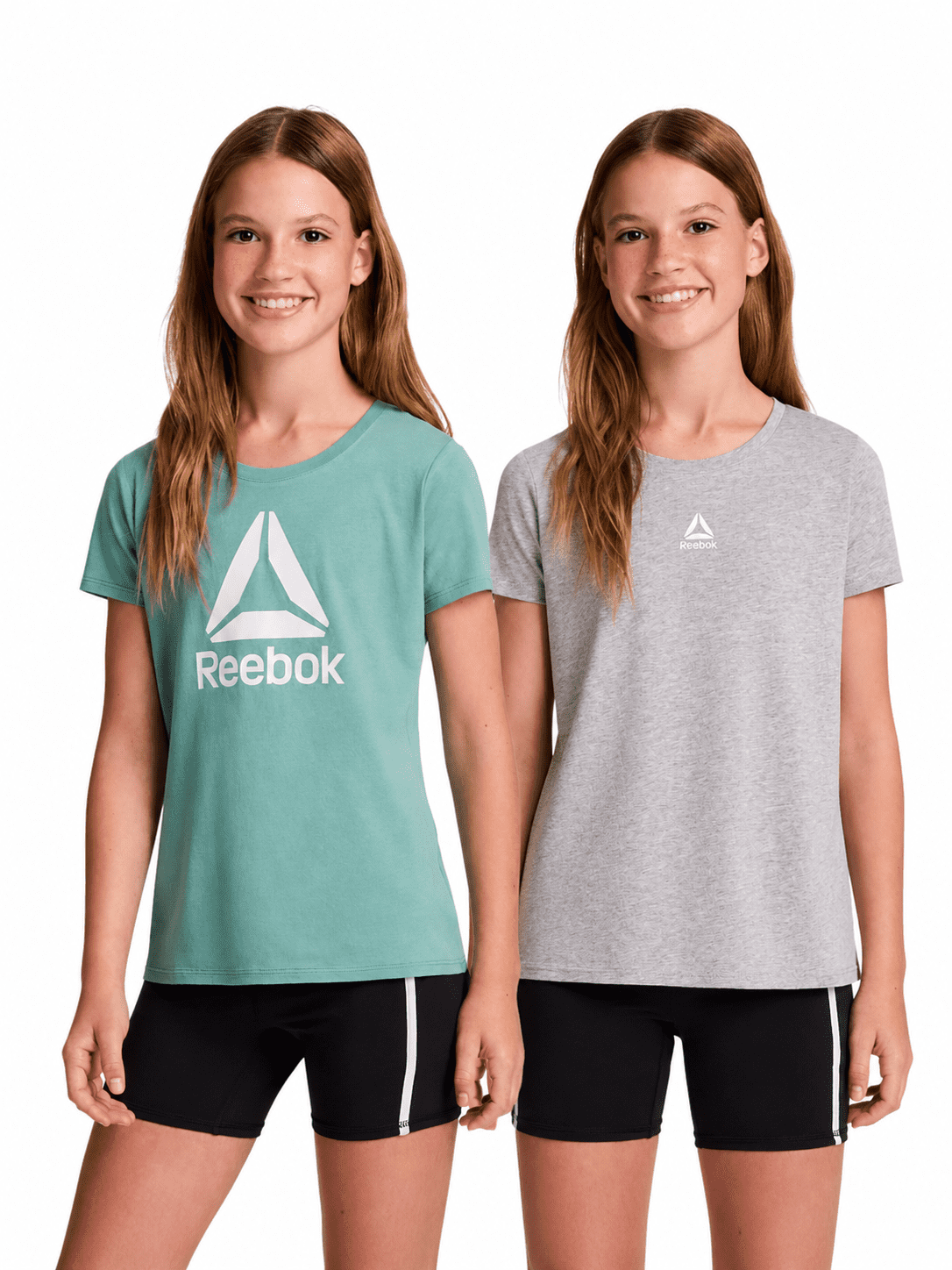 Reebok Girl's Distinction 2-Pack Short Sleeve Performance T-Shirt, Sizes 4-18