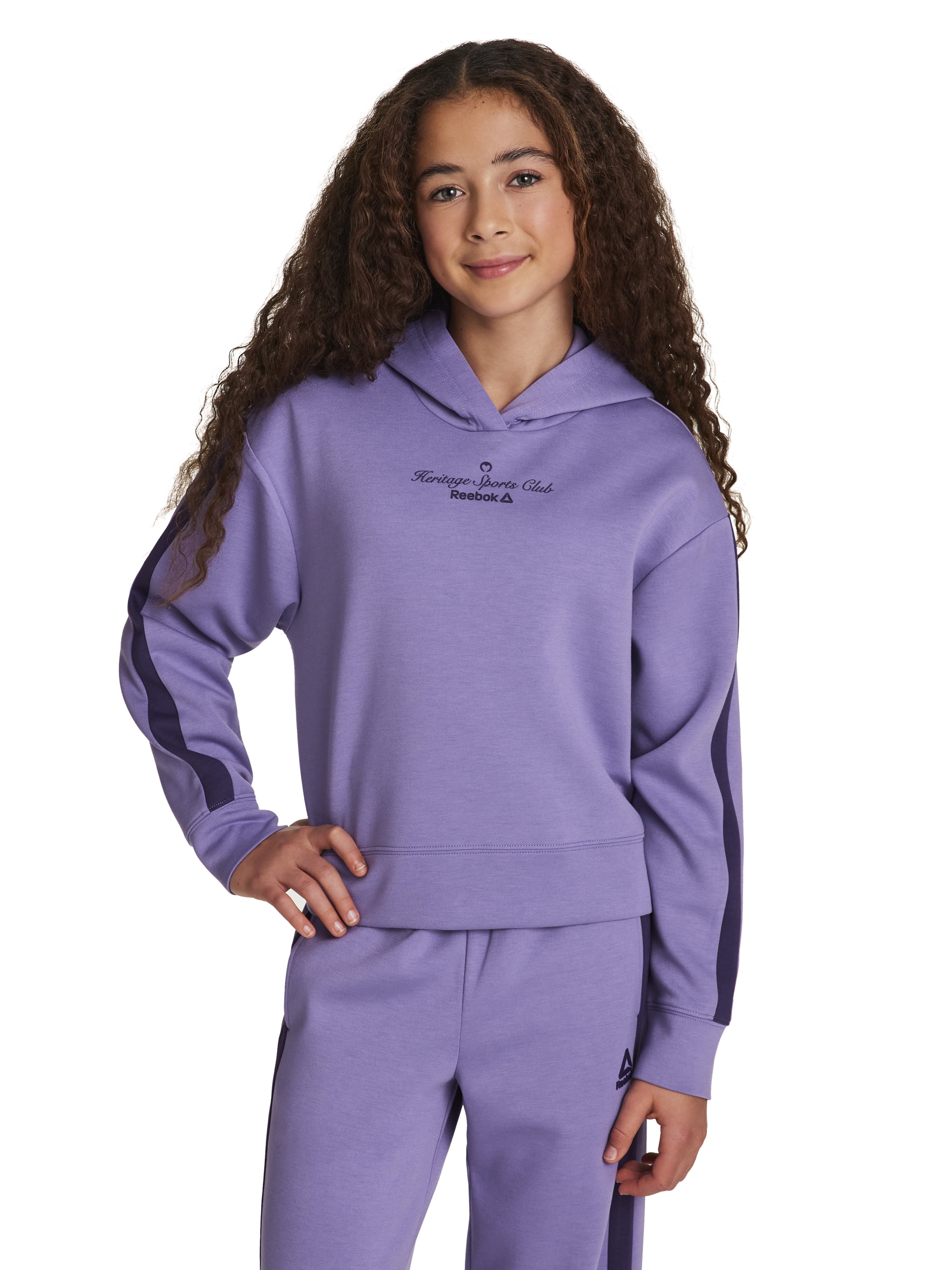 Reebok Girl's Effortless Pullover Hoodie, Sizes 4-18 - Walmart.com