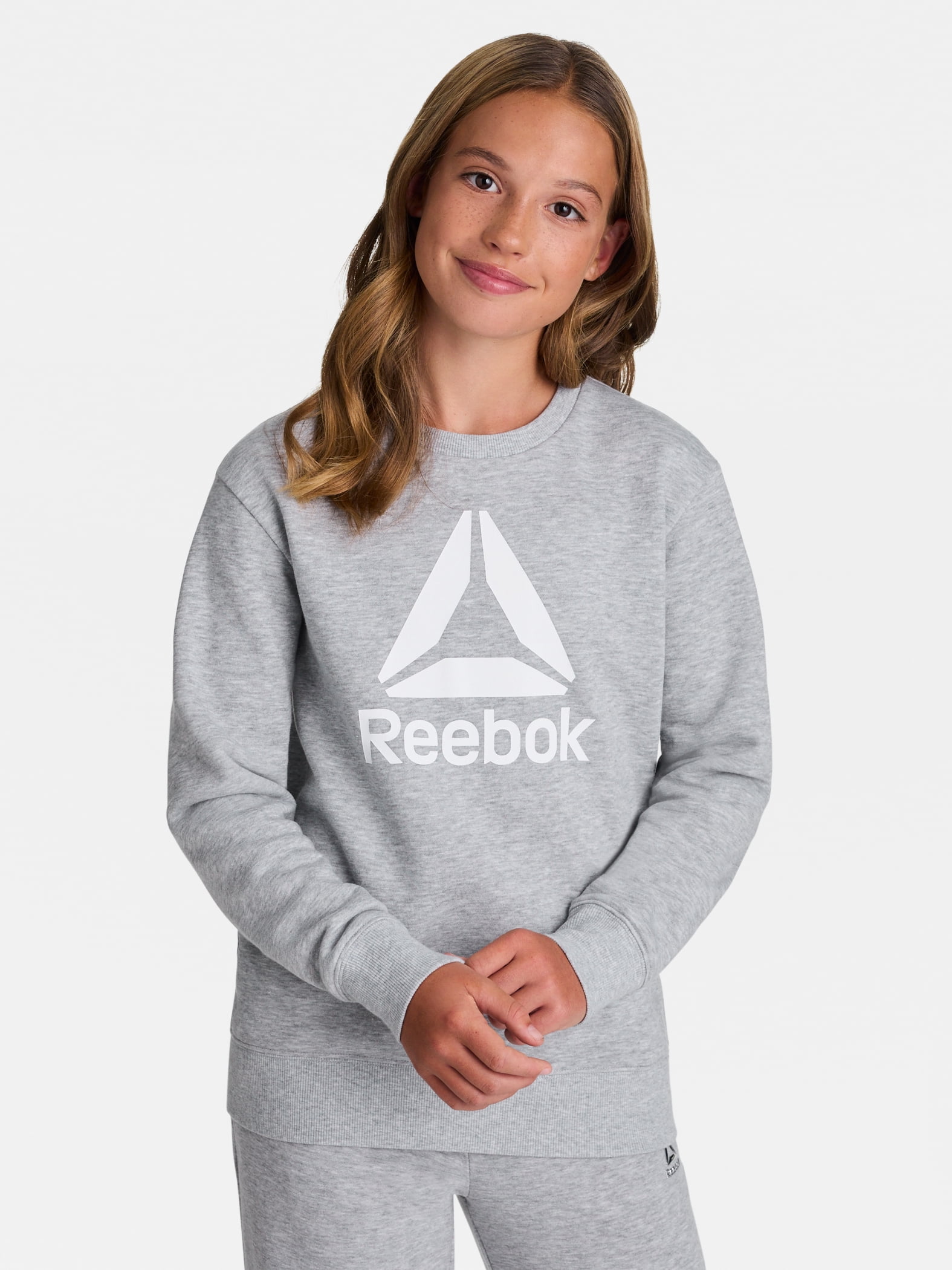 Reebok Girl's Game Day Fleece Crewneck, Sizes 4-18