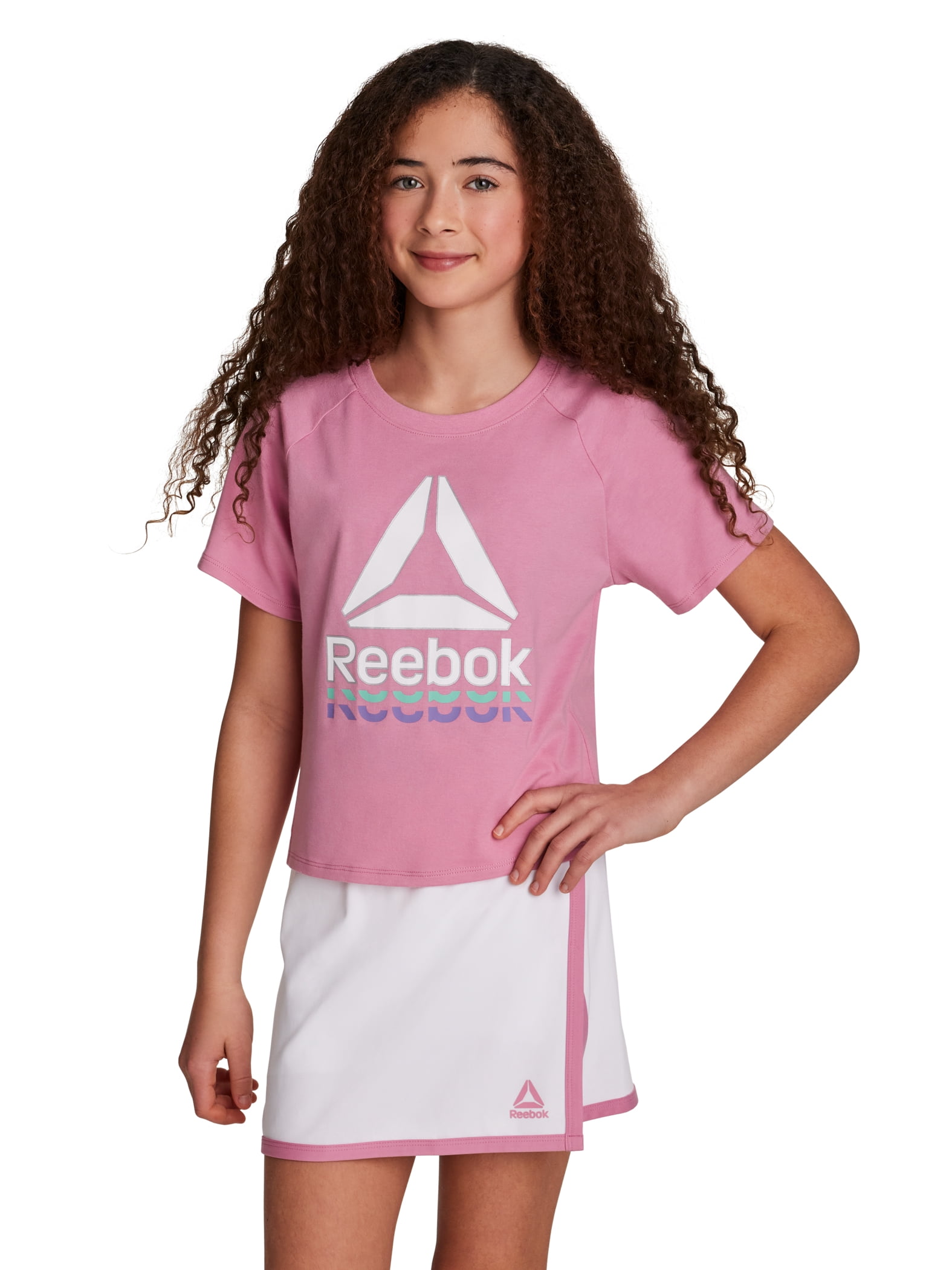 Reebok Girl's Graphic T-Shirt & Skort, 2-Piece Set, Sizes 4-18