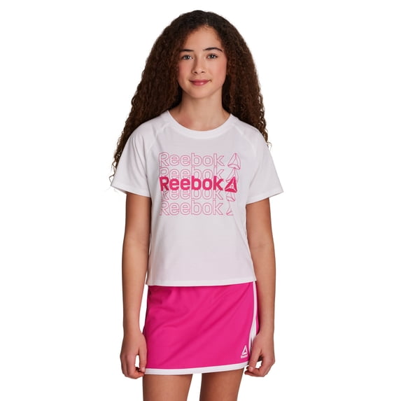Reebok Girl's Graphic T-Shirt & Skort, 2-Piece Set, Sizes 4-18