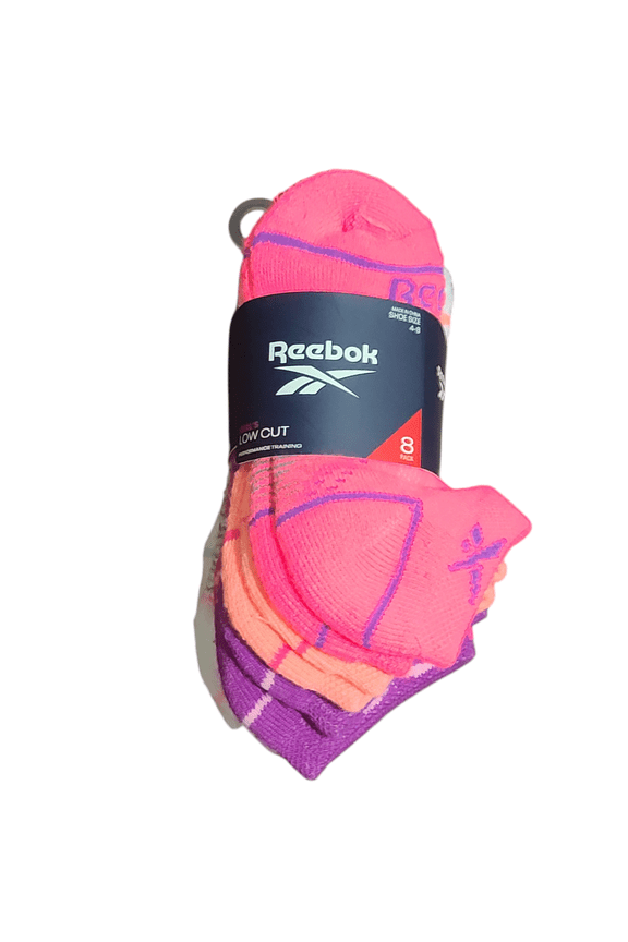 Girl's Low Cut 8 Pack Shoe Size 4-8 Assorted Colors