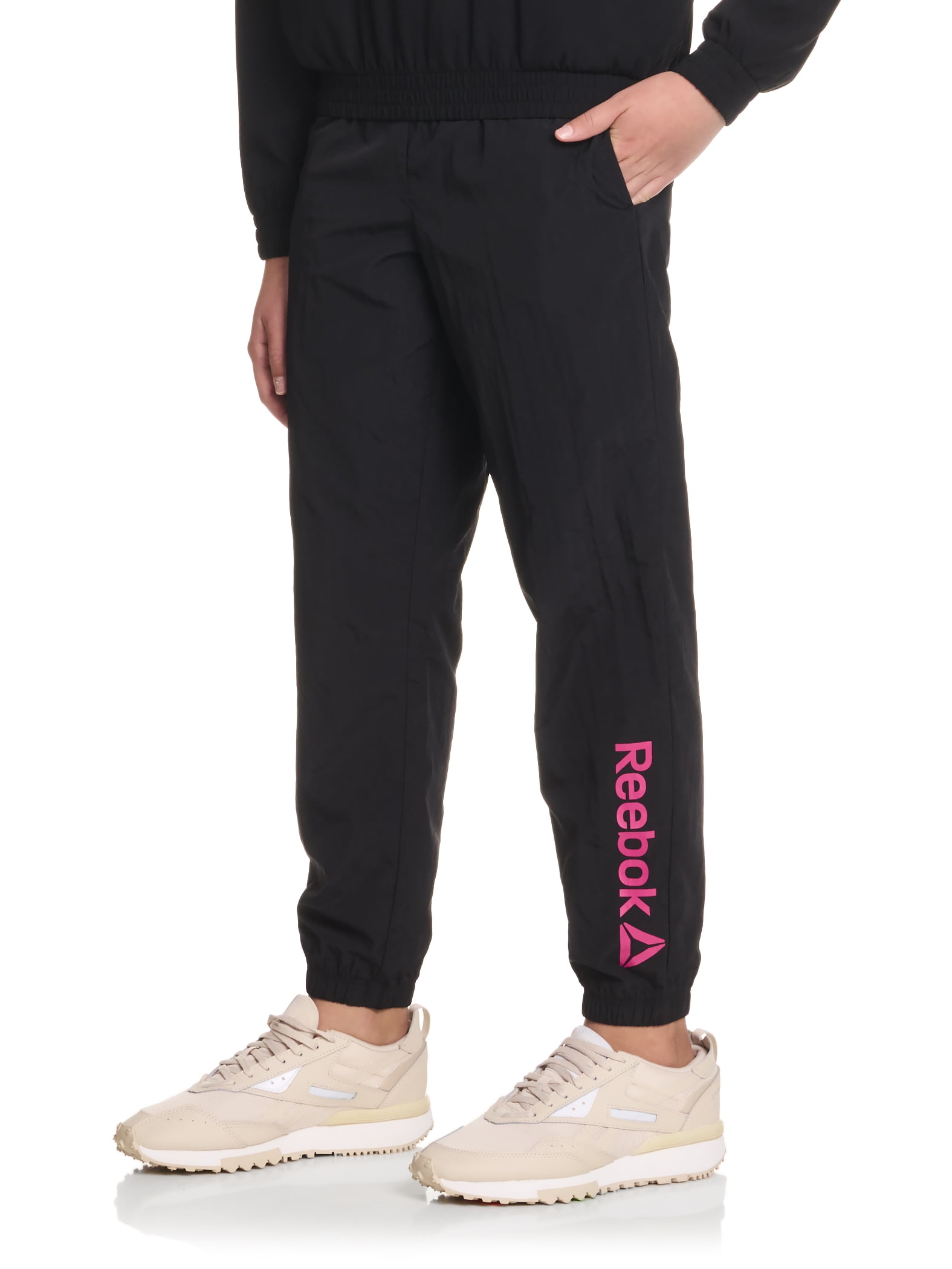 Reebok Girl's Athletic Varsity Wide Leg Sweatpants, Sizes 4